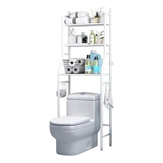 Estante Mueble Organizador Baño 3 Niveles Repisa Nanmao Color Blanco