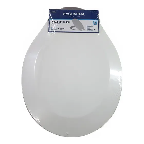 Asiento Tapa Sanitario Poceta Redondo Blanco Aquafina