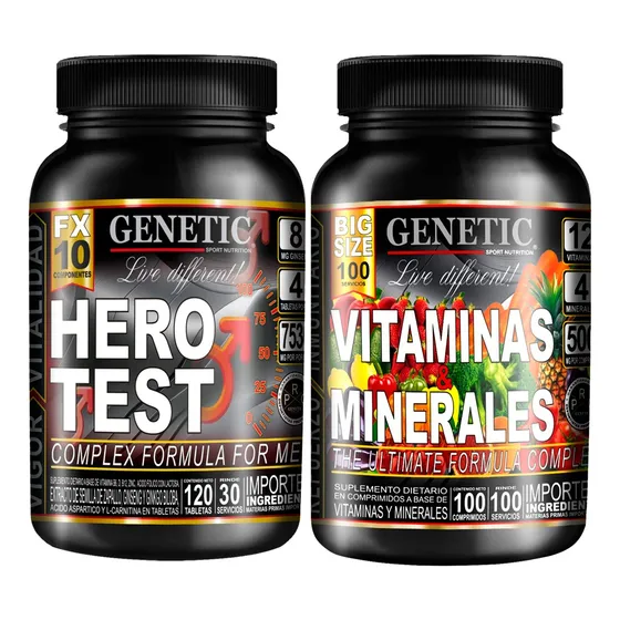 Prohormonal Hero Test Vitaminas Minerales Genetic Libido Sex Sabor Neutro