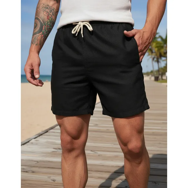 Short Linho Mauricinho Premium Masculino Bermuda Praia Verão