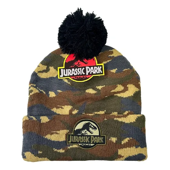 Gorro De Lana Infantil Con Pompón Jurassic World Oficial