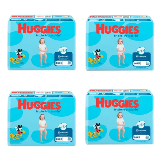 Pañal Huggies Triple Prote Talla Xxg Bulto De 4 Paqx20