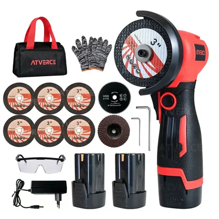 Mini Esmerilhadeira Atverce a Bateria Kit de 76 mm (3") com 2 Baterias e Maleta