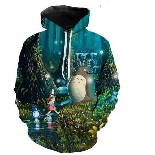 Poleron Totoro 3d Full Impresion  