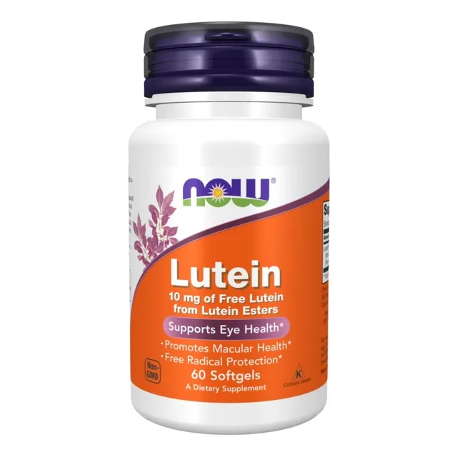 Luteína 10mg Now Foods Lutein Importada 60 Softgels
