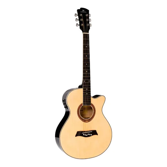 Violão Elétrico Michael Vma320 Mini Jumbo Natural