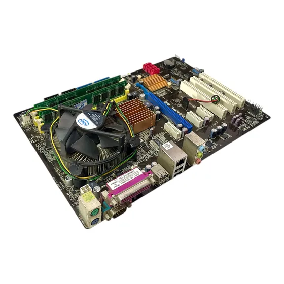 Placa Mae Asus P5kpl-se 2gb Processador Dual Core Quad