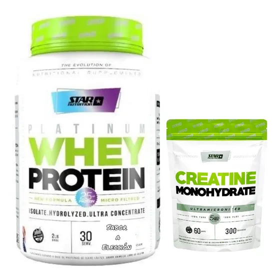 Platinum Whey Protein 2 Lb + Creatina Doypack Star Nutrition