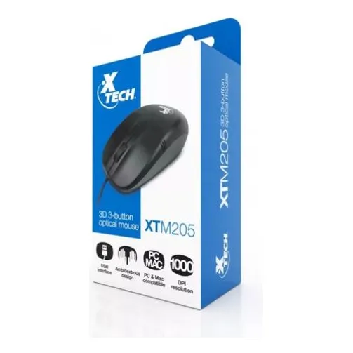 Mouse Optico Xtech M205 1000 Dpi