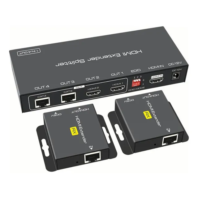 Hdmi Extensor 1x2 Splitter Divisor 1080p@60hz Cat5e/6/7 50m