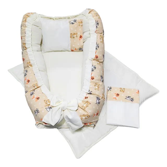 Nidito Para Bebe + Almohada + Funda + Sabana + Acolchado