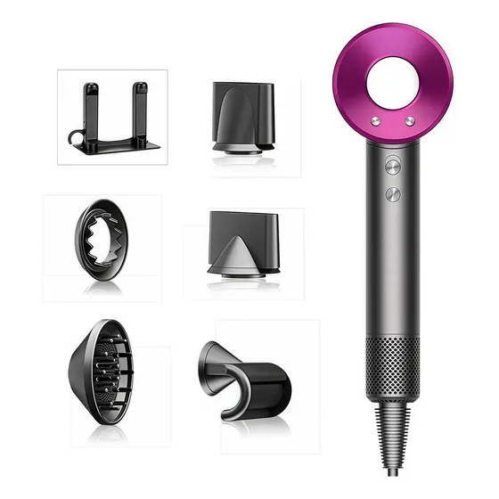 Mini Secadoras De Pelo Para Cabello Profesional Con Difusor Color Rojo Marca Genérica
