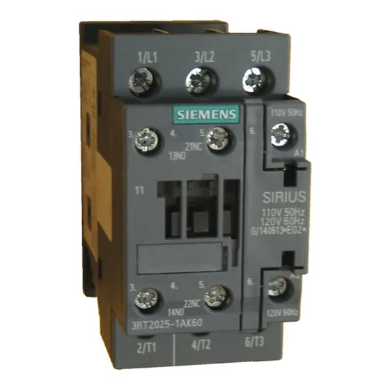 Siemens® Contactor Sirius 3rt2025-1ak60 Bobina 120v