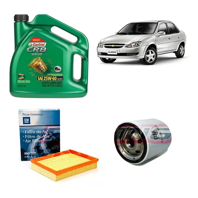 Kit 2 Filtros Chevrolet Classic Corsa Castrol Viscus 25w60