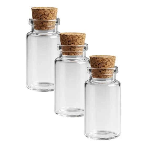 50 Frasco De Vidro 15 Ml Garrafinha Potinho Sais C/rolha