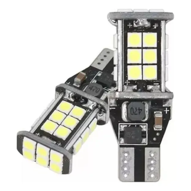Kit De Ampolletas Led T15 Blanca Luz De Reversa 12v