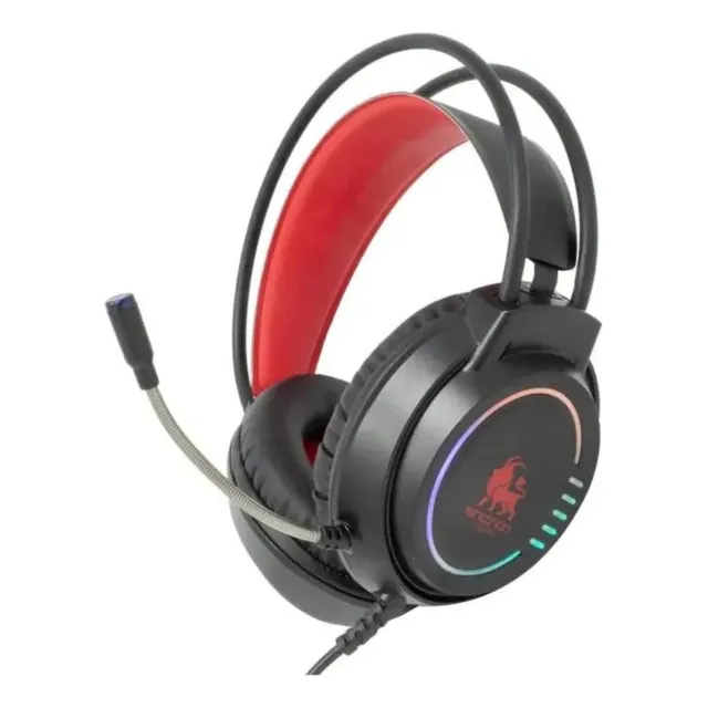 Audífonos Gamer Necnon Nbhg-kimera Rgb 3.5mm Rojo