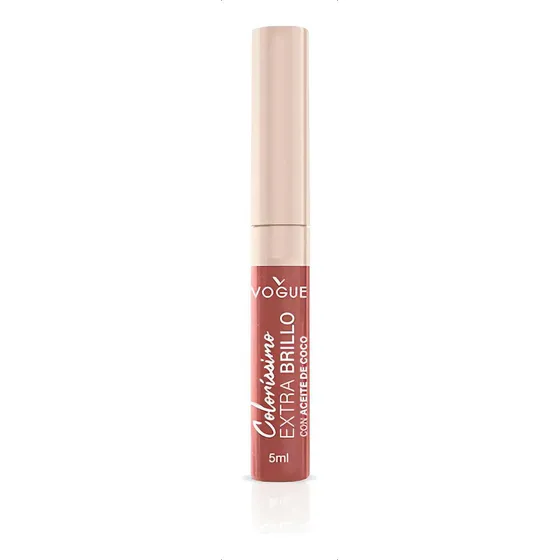 Brillo labial Vogue Extra Brillo Colorissimo color tropical naranja