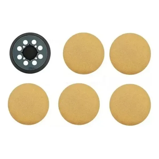 5 Discos G-80 + Base Para Lijadora Dewalt Dwe6421