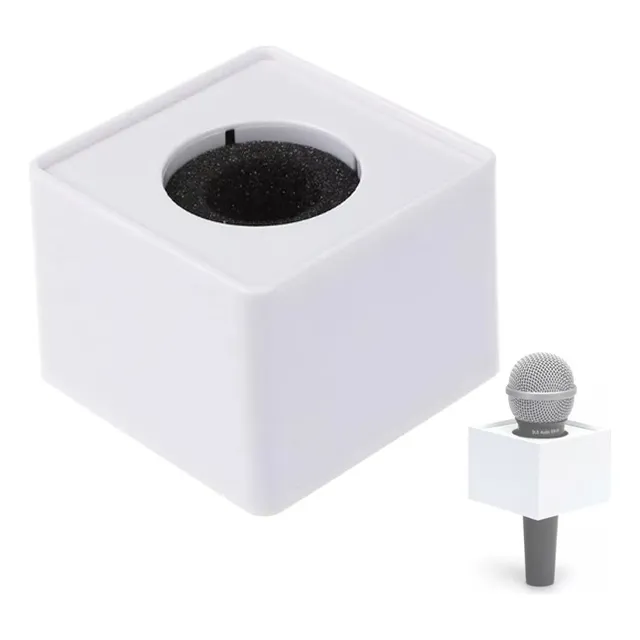 Cubo Microfono, Porta Logo Microfono, Cubo Acrilico