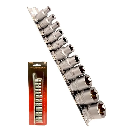 Dados Tubos Torx Hembra Enc. 1/4  Y 3/8  - Eurotech