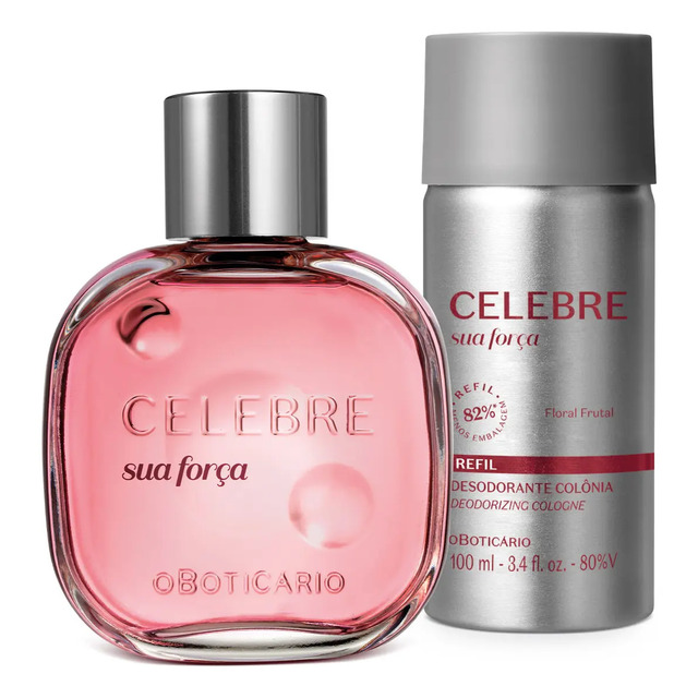 Kit Celebre Feminino: Deo Colônia 100ml + Refil 100ml Gênero Feminino