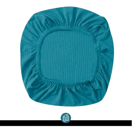 Pack De 6 Fundas De Asientos Para Sillas De Comedor Color Turquesa oscuro Diseño de la tela Cuadrille