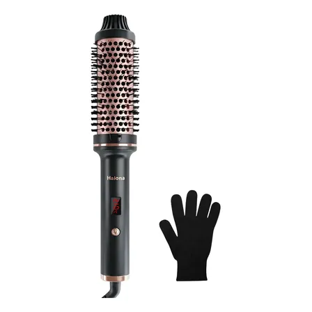 Escova Secadora 2em1 Profissional Bivolt Cerâmica Anti Frizz Preto 127/220v