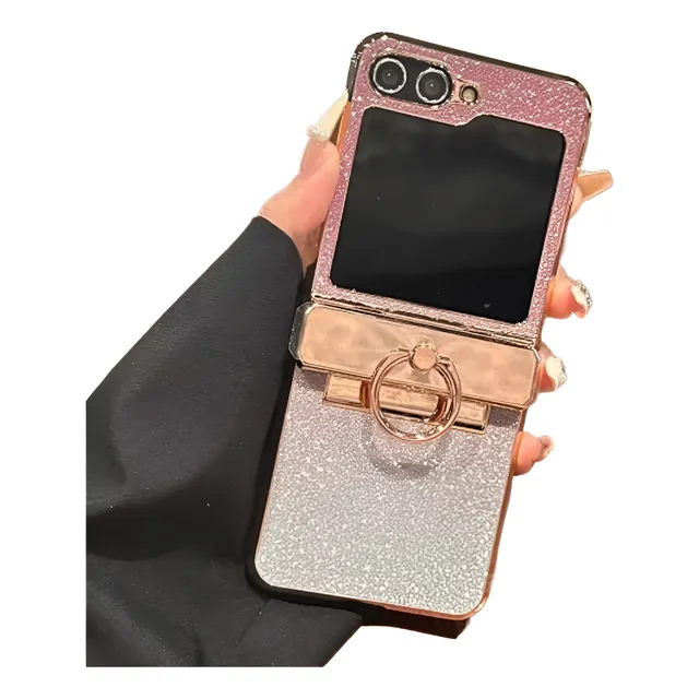 Funda Para Samsung Z Flip 4 5 Brillante Diamantada Soporte