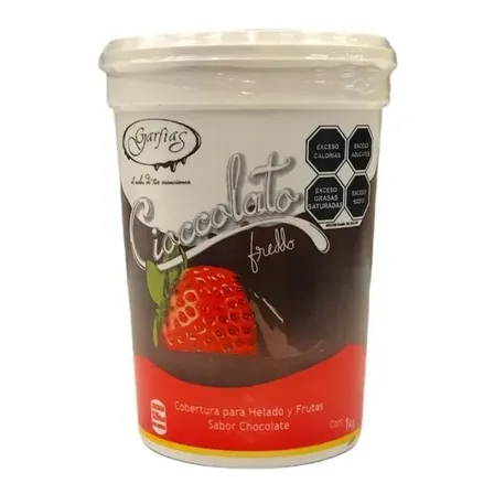 Cobertura Para Helados Sabor Chocolate Garfias 1 Kg
