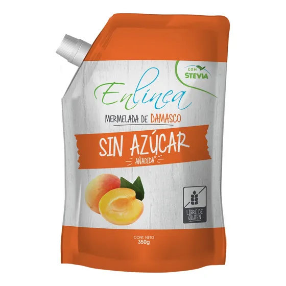 Mermelada En Línea Damasco, Sin Azúcar 350g