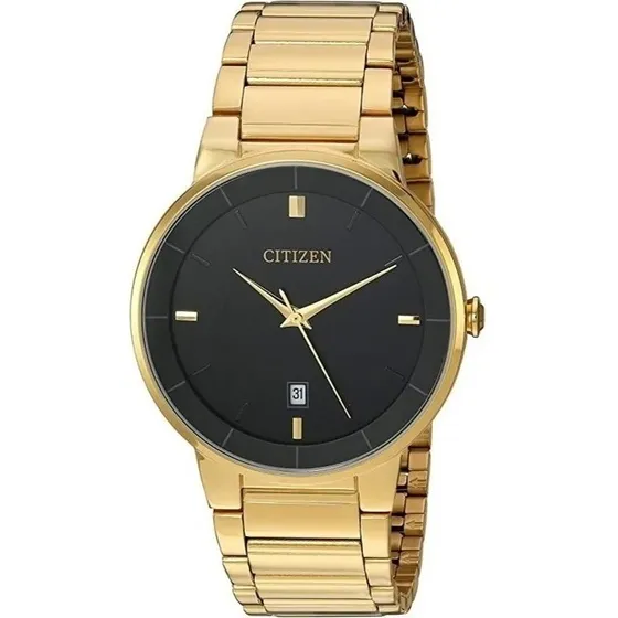 Citizen Quartz Black Dial Gold Tone Bi5012-53e .... Dcmstore