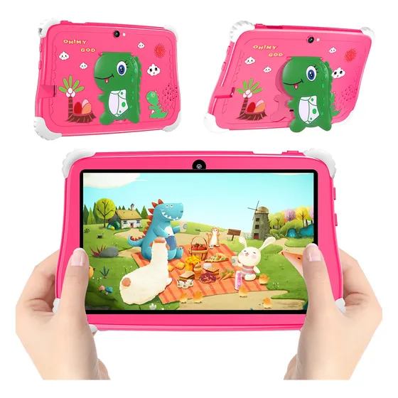 7'' Tableta Niños Con  Accessories Android 11 6g+128g Wifi Rosa Chicle