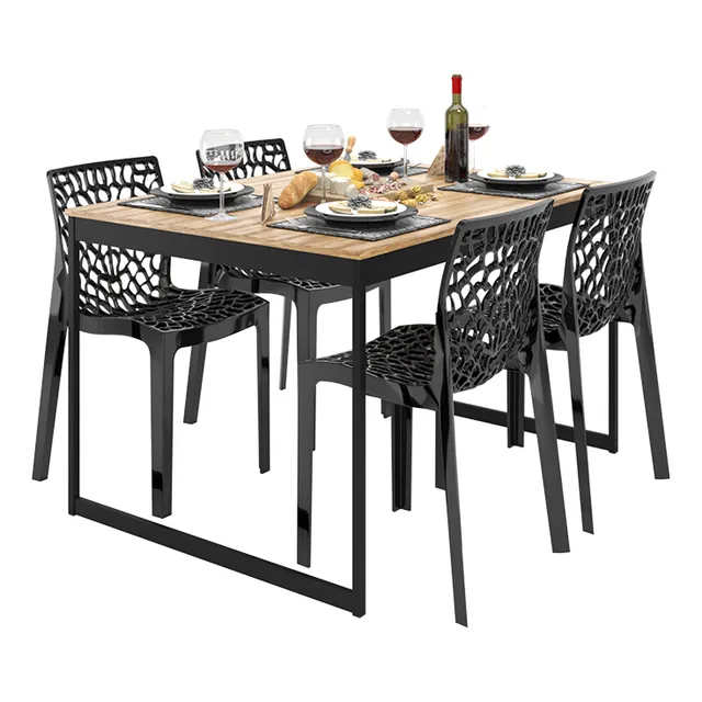 Set Vintage Mesa De Jantar 120x90cm LĂąmina Com Estrutura Cor Natural/preto Estilo Industrial Com 4 Cadeiras Gruvyer Pretas Sofa Sogude Set Vintage Mesa De Jantar 120x90cm LĂąmina Com Estrutura Cor Natural/preto Estilo Industrial Com 4 Cadeiras Gruvyer Pretas Sofa Sogude