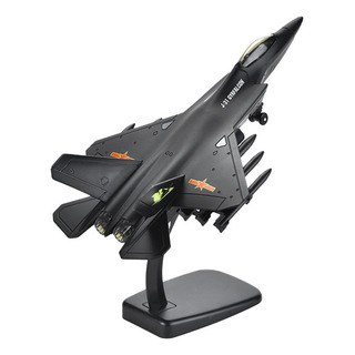 Modelo Militar Caça J31 Preto Avião Metal Com Luzes E Som Modelo Militar Caça J31 Preto Avião Metal Com Luzes E Som