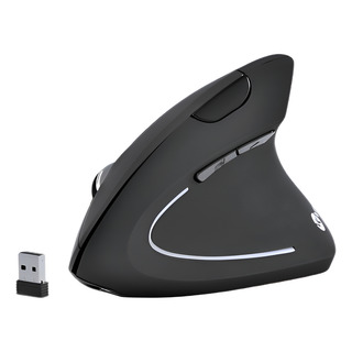Mouse Vertical Destro Preto Recarregável Sem Fio Ortopédico Mouse Vertical Destro Preto Recarregável Sem Fio Ortopédico