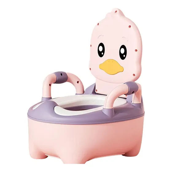 Pelela Bacinica Baño Infantil Para Niños Patito Wc Rosa