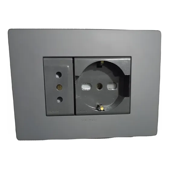 Tomacorriente Schuko Universal 16a + Toma 10a Sinthesi