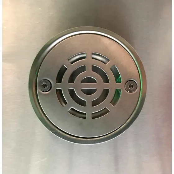 Rejilla Centro Piso Quality Metal Satinada Perforada 10cm