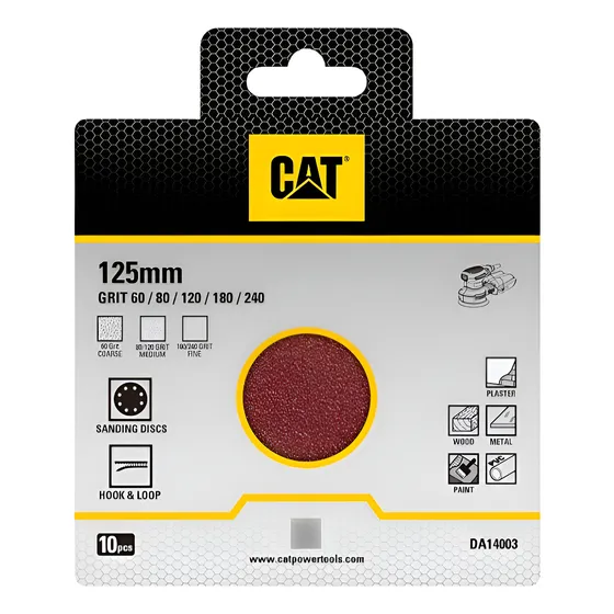 Lija Disco De 125mm Con 8 Orificios 10 Piezas Cat