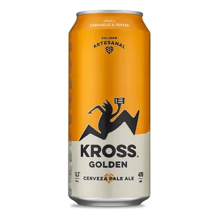 Pack 12X Cerveza Artesanal Kross Golden Ale 470Cc Lata
