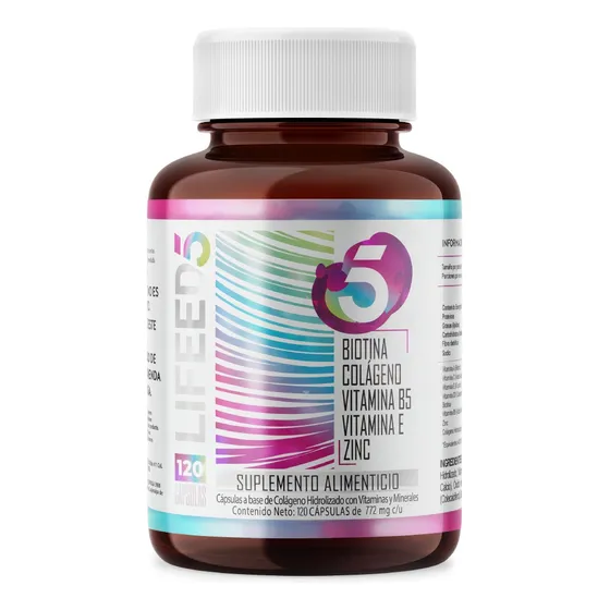 120 Cápsulas - Biotina Colágeno Hidrolizado Vitamina E Zinc Sabor 120 Cápsulas Para 120 Días