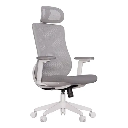 Cadeira De Escritório Ergonômica Aiven Com Mesh Elements Cinza