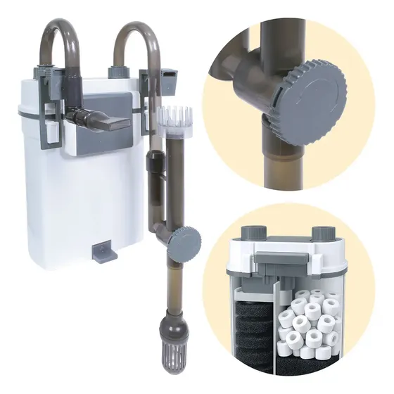 Filtro Mini Canister Para Pecera Acuarios Hasta 40 L 300 L/h