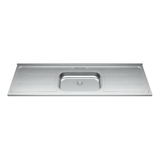 Pia De Cozinha Com Cuba 180cm E Válvula Aço Inox - Ghel Plus Cor Inox