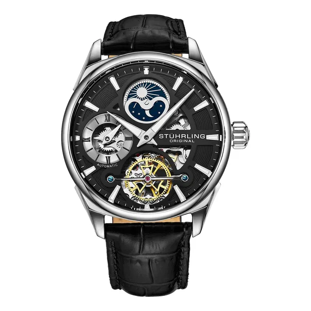 Stuhrling Original Skeleton Dress Analog Reloj Para Zxvfs