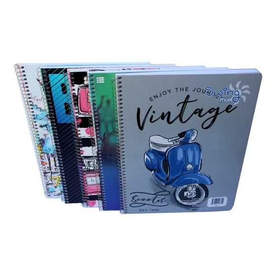 5 Cuaderno Profesional Espiral 100 Hojas