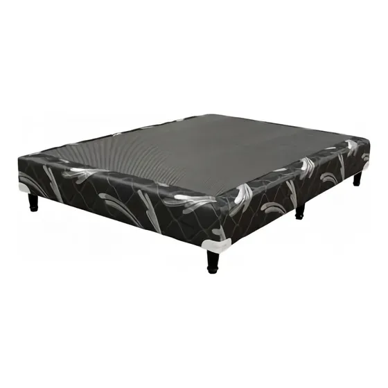 Base Somier Maxiking Brisas 140x190cm Tela de Jackard Negro