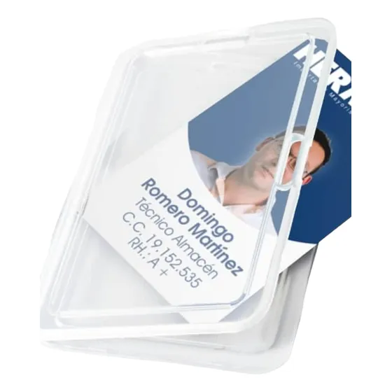 Porta Carnet Transparente De Doble Click 