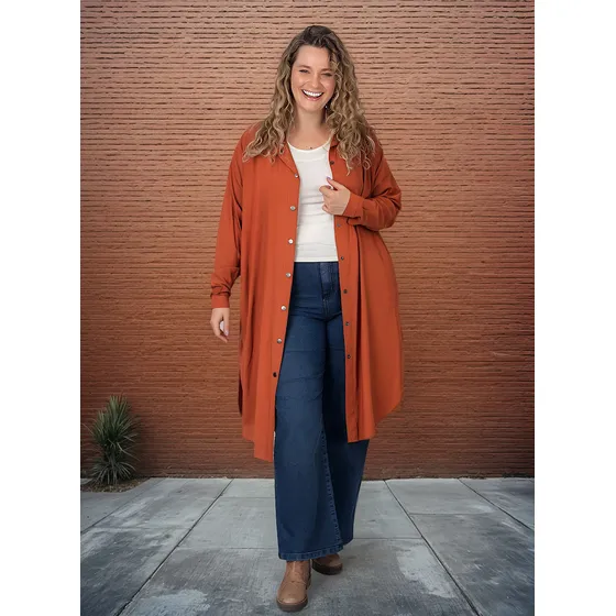 Vestido Camisero Largo De Mujer Onara Spolverino Lola Cs